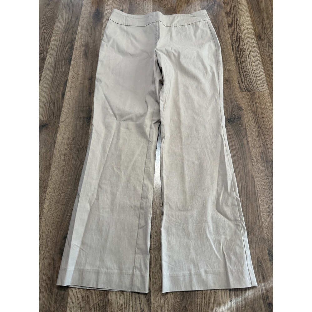 MarlaWynne Pants, Women's Size 14P, Tan, Flared, Mid Rise, Pull On